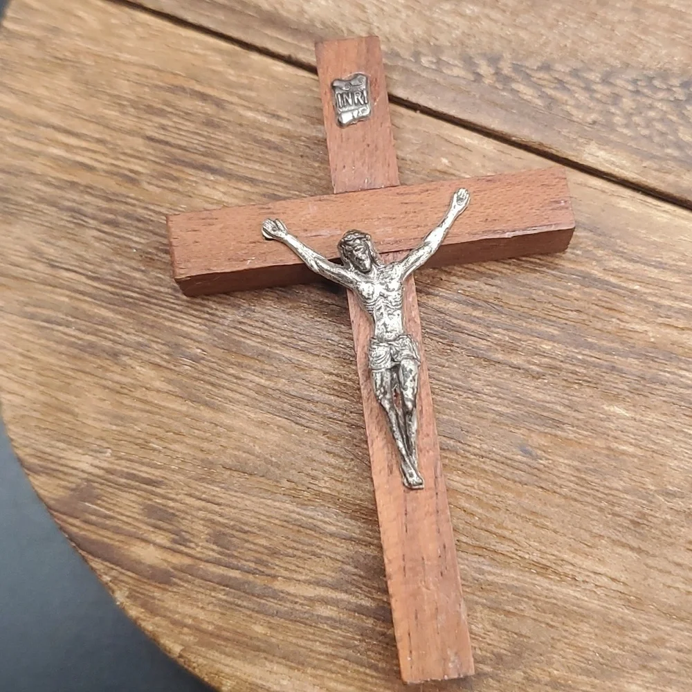 Crucifix rosary vintage‎ religious cross pendant collectible